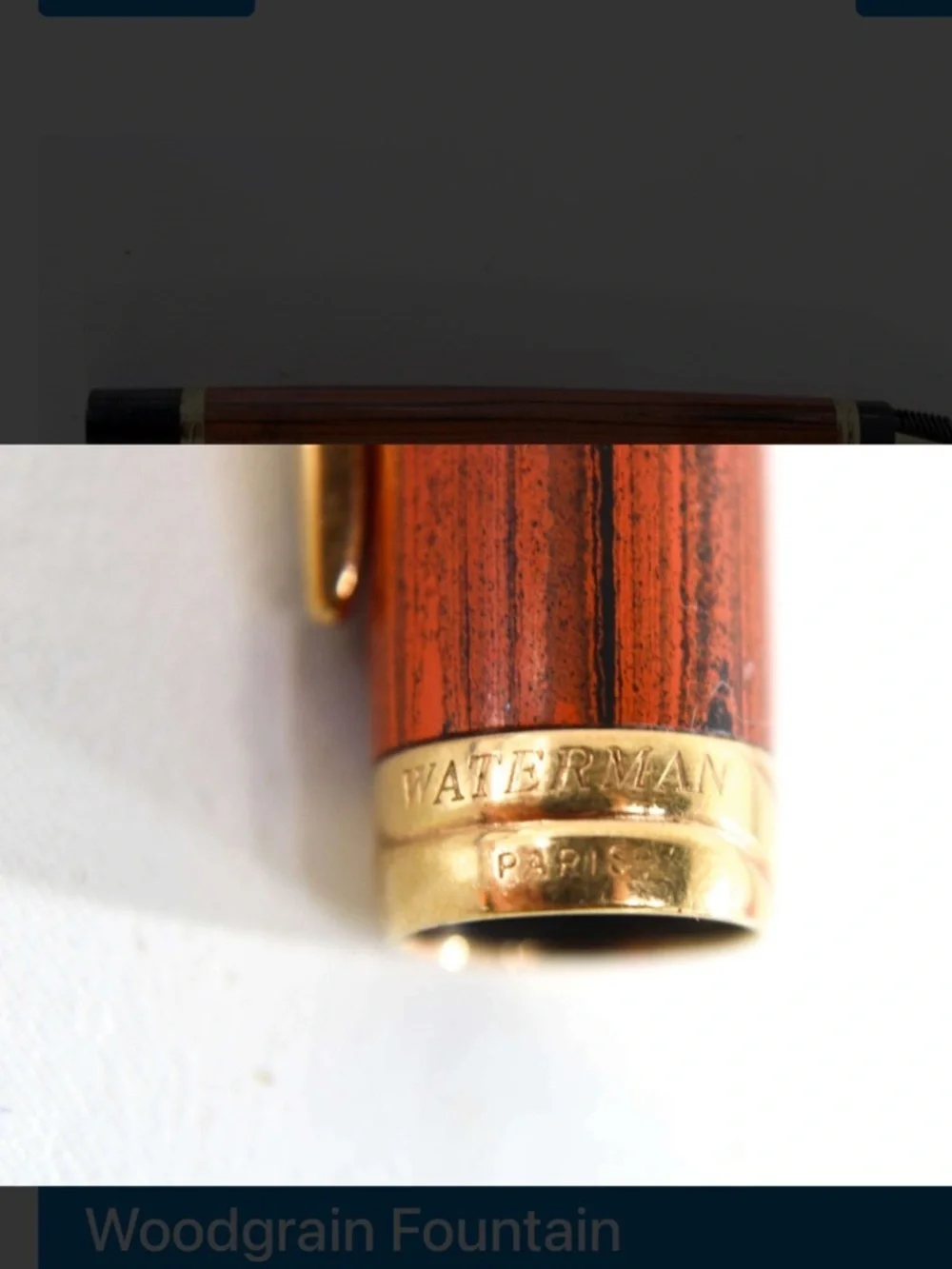 Waterman Liaison Red Woodgrain Fountain Pen , with 18k gold nib, in box with In